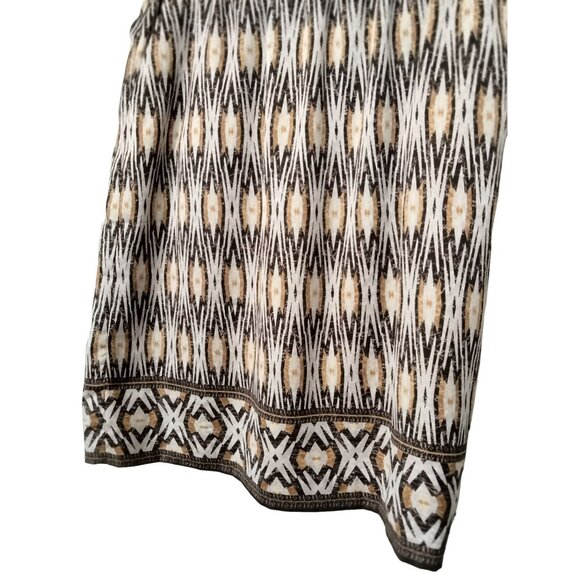 Chico's Elastic Waist Geometric Print Skirt Side Pockets Size 1 (M/8) - Picture 5 of 9